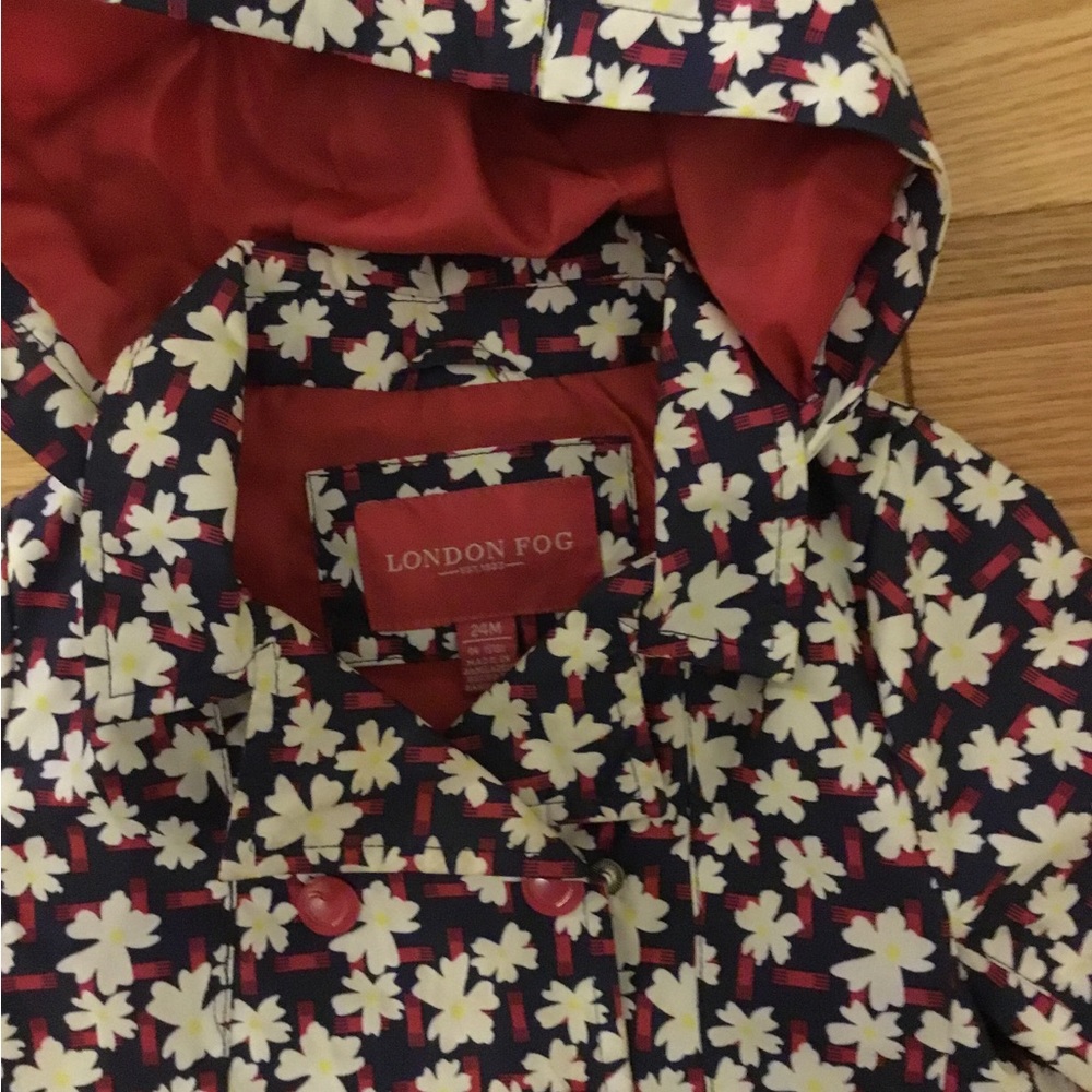 London Floral Easter Jacket Coat with Hood Toddler Girls - Picture 3 of 4